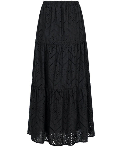 Rana Embroidery Skirt - Black - Neo Noir