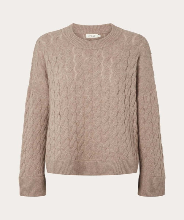 Eline Sweater - Almond - 70%Uld/30%Cashmere - O´Tay