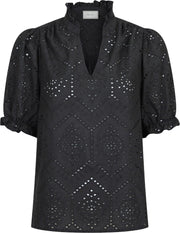 Odesa Embroidery Blouse - Black - Neo Noir