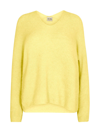 MMThora V-Neck Knit - French Vanilla - Mos Mosh