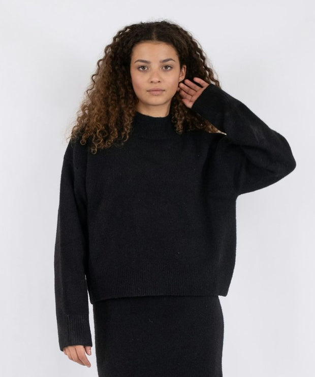 Paulina Knit Blouse - Black - Neo Noir