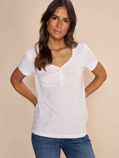 MMAstin Basic Tee - White - Mos Mosh – Kræmmerhuset