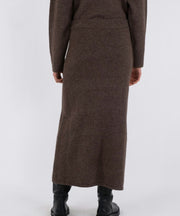 Ashanti Knit Skirt - Brown Melange - Neo Noir