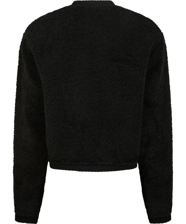 Limo Fluffy Knit Cardigan - Black - Neo Noir