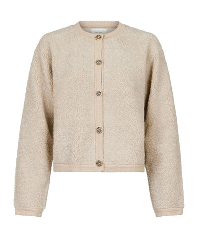 Limo Fluffy Knit Cardigan - Sand - Neo Noir