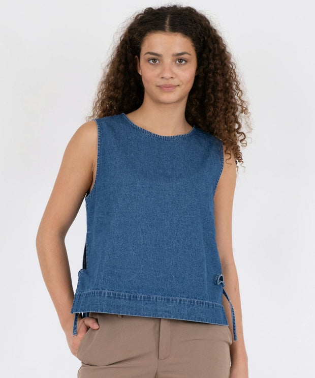 Svetlana Denim Top - Blue - Neo Noir