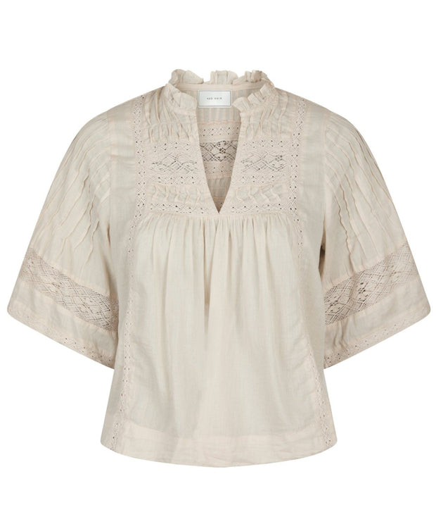 Siama S Voile Blouse - Ivory - Neo Noir