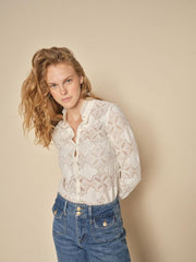 MMJetta Lace Shirt - Ecru - Mos Mosh