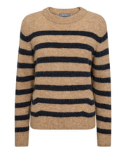 MMThora Stripe Crewneck Knit - Strik - Tannin - Mos Mosh