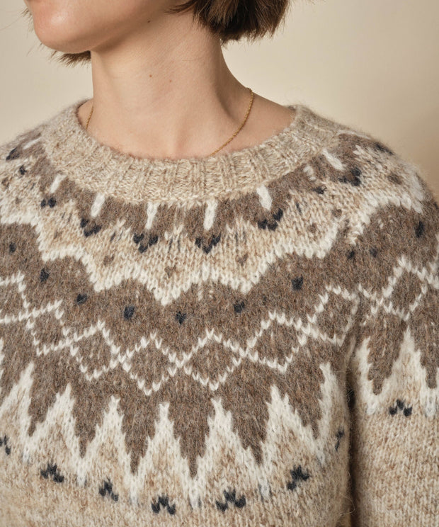 MMSidsel Warm Knit - Strik - Tannin - Mos Mosh