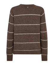 MMThora Slim Stripe Crewneck Knit - Pine Bark - Mos Mosh