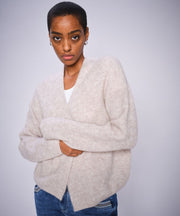 MMThora Relax Knit Cardigan - Feather Gray - Mos Mosh