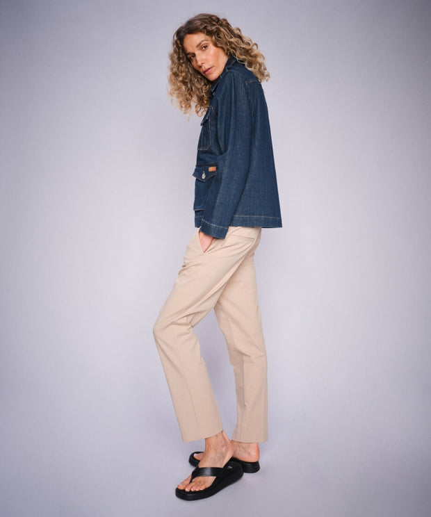 MMNora Estelle Pant - Cropped - Sesame - Mos Mosh