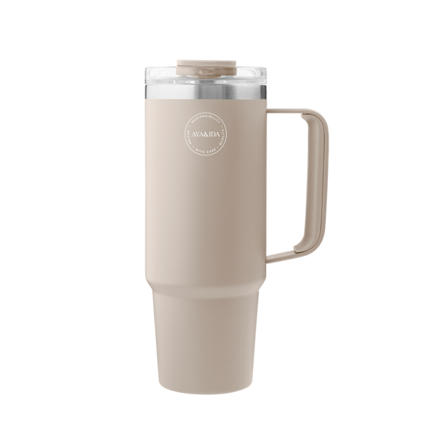 Thermo Cup with Straw - Cream Beige - Aya&Ida