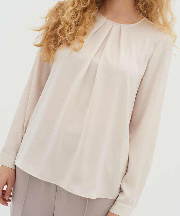 DotaIW Pleat Blouse - French Nougat - InWear