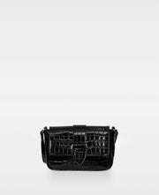 April - Small Crossbody Bag - Croco  Black - Decadent Copenhagen