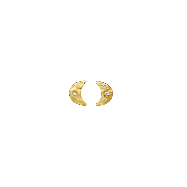 Aega Earrings - Forgyldt 18 Karat Guld - Maanesten