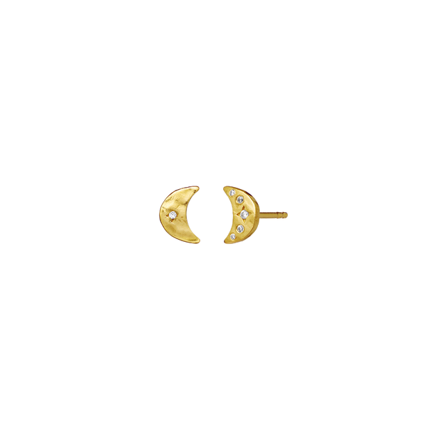 Aega Earrings - Forgyldt 18 Karat Guld - Maanesten