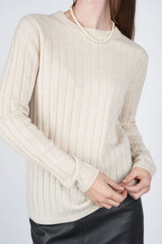 Anna Blouse - Strik Pullover - Warm Beige - O´Tay