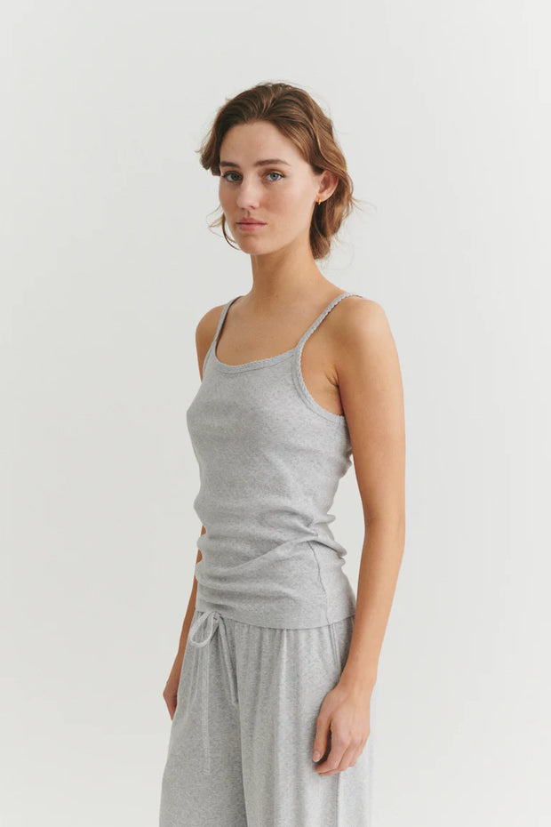 Arense Strap Top - Light Grey - Basic Apparel – Kræmmerhuset