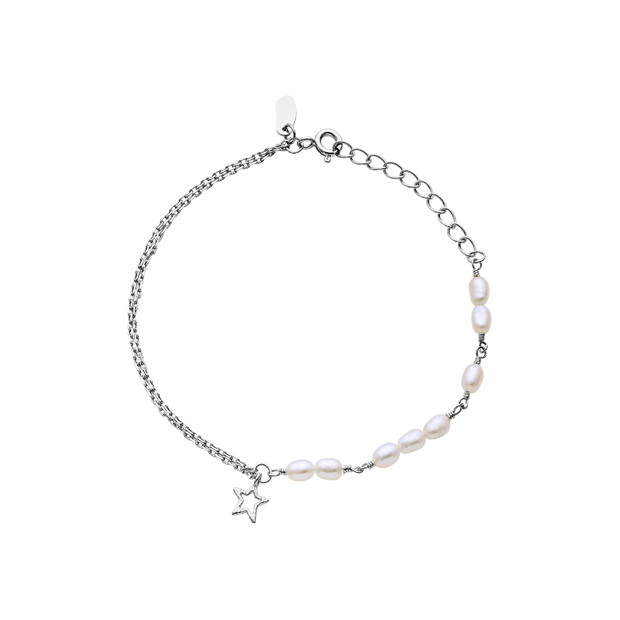 Celina Bracelet - Forsølvet - Maanesten