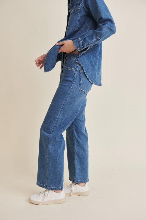 Enya Light Jeans - Denim Blue - Basic Apparel