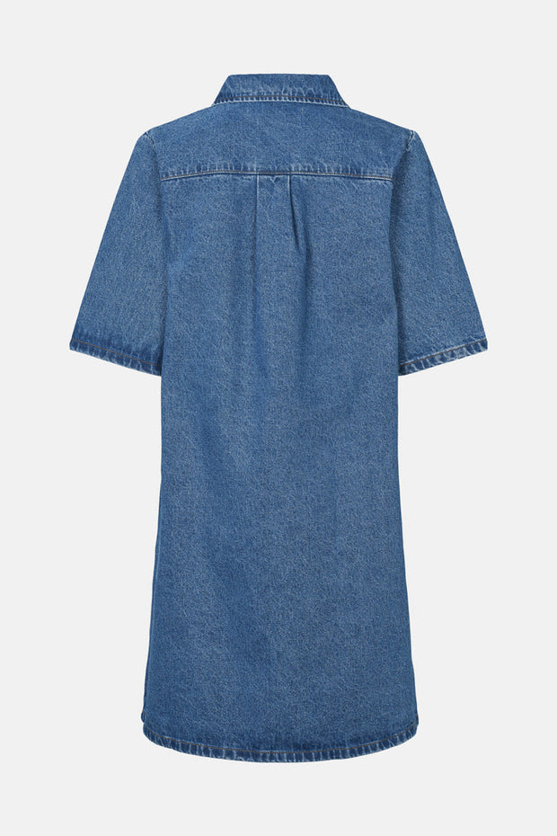 7582 Hella Denim Dress - Blue Denim - Rue de Femme