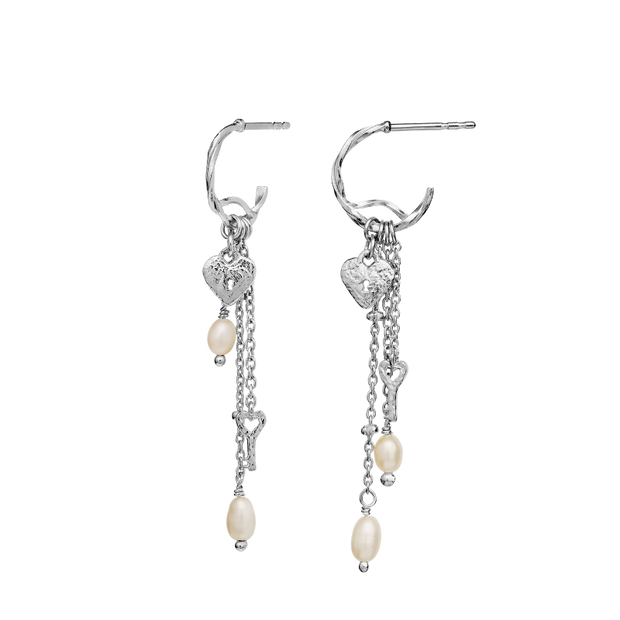 Idris Earrings - Forsølvet - Maanesten