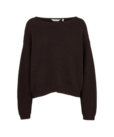 Lise Scoop Neck - Knit - Chocolate Torte - Basic Apparel