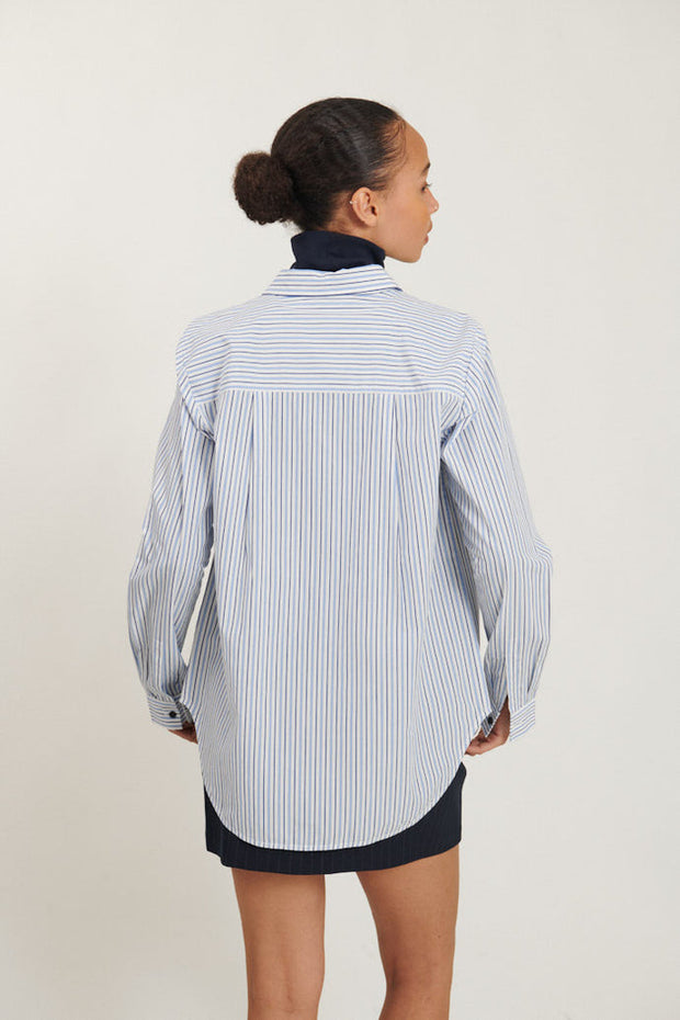 Lula Shirt - Bright White/Asleigh Blue/Sky Captain - Basic Apparel