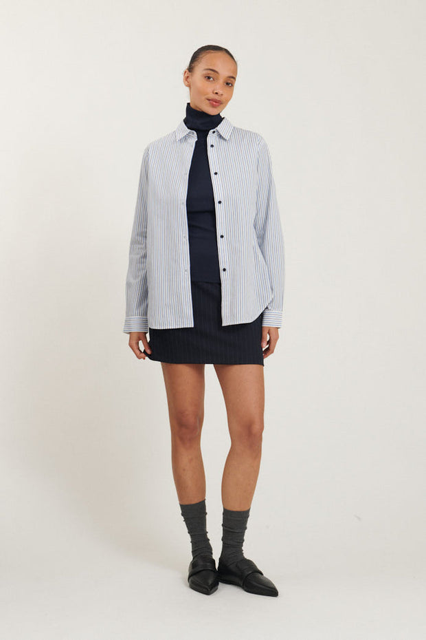 Lula Shirt - Bright White/Asleigh Blue/Sky Captain - Basic Apparel