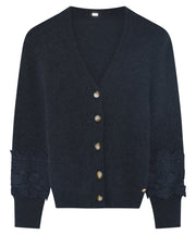 Magda - Lace Knit Cardigan - Blue Nights - Gustav