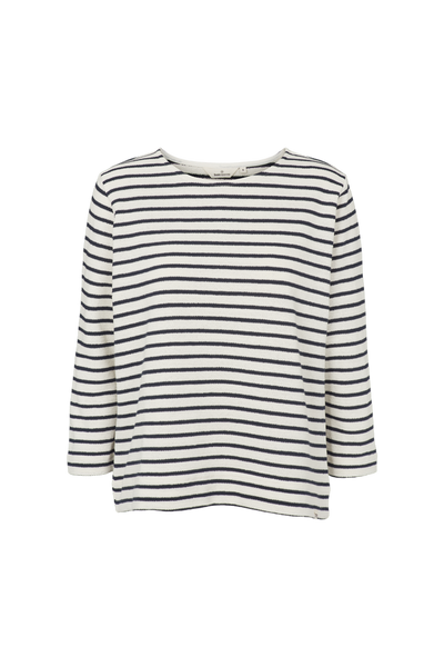Mint Loose Tee - Whisper White/Sky Captain - Basic Apparel