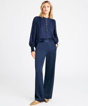 Miya - Wide Leg Pants - Blue Nights - Gustav