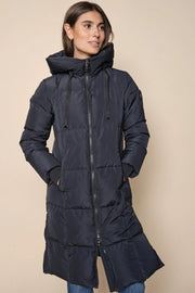 Nova Square Down Coat - Dunfrakke - Navy - Mos Mosh