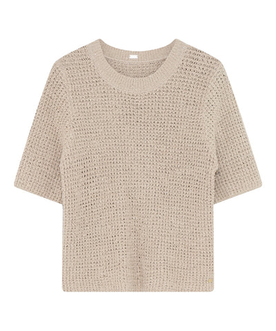 Shanne - Knit T-shirt - Beach Sand - Gustav