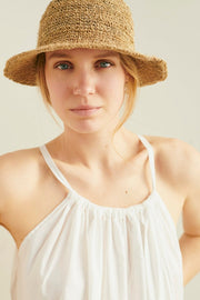 Sun Hat - Lace - Nature - One Size - Bomuld/Hamp - Care by Me