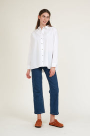 Vilde Loose Shirt - GOTS - Bright White - Basic Apparel