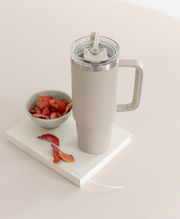 Thermo Cup with Straw - Cream Beige - Aya&Ida