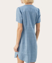 AminasePW DR - Linen Dress - Faded Denim - Part Two