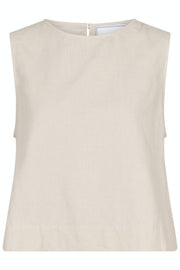 Svetlana Linen Top - White - Neo Noir