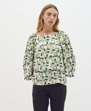 BerillW Blouse - Green Geometrics - InWear