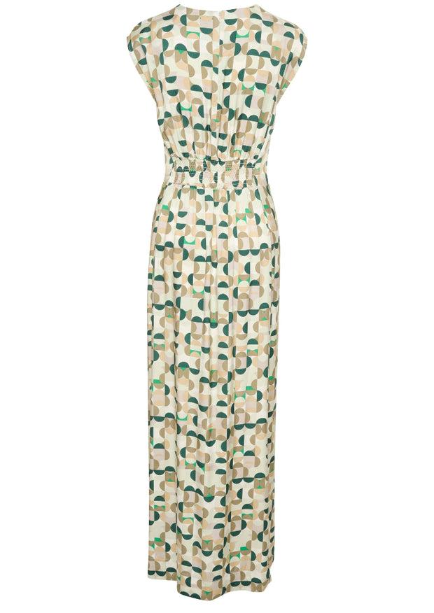 BerilIW Dress - Green Geometrics - InWear