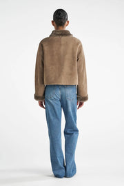 Oriana Coat - Beige - 100% Lammeskind - O'Tay