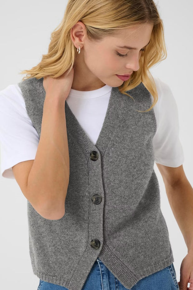 SylvaPW WA - Vest - Medium Grey Melange - Part Two
