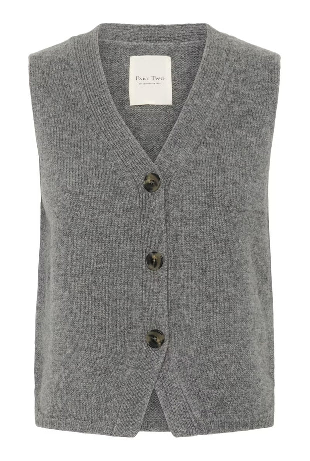 SylvaPW WA - Vest - Medium Grey Melange - Part Two