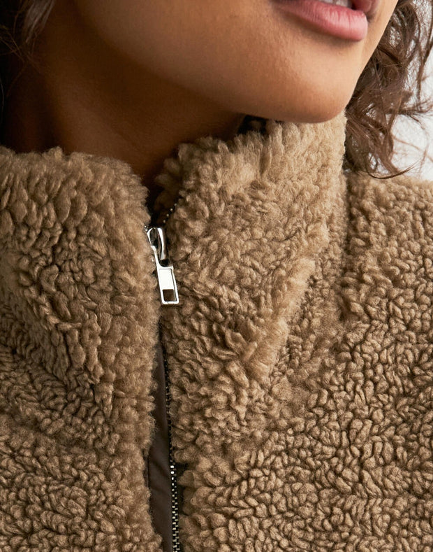 Effa Teddy Jacket - Taupe - Neo Noir