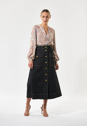 NadiaDEA EV - Sayo Dark Rose - Blouse with Balloon Sleeves - Dea Kudibal