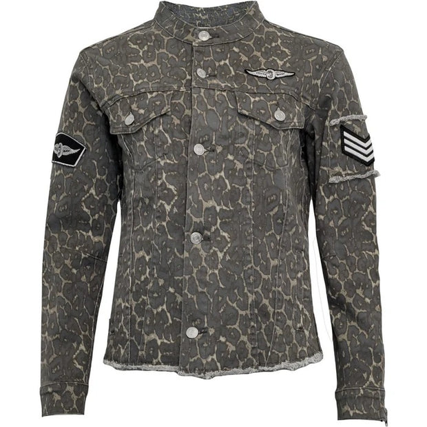 Foxy Leopard Jacket - Grey Leo - Costa Mani