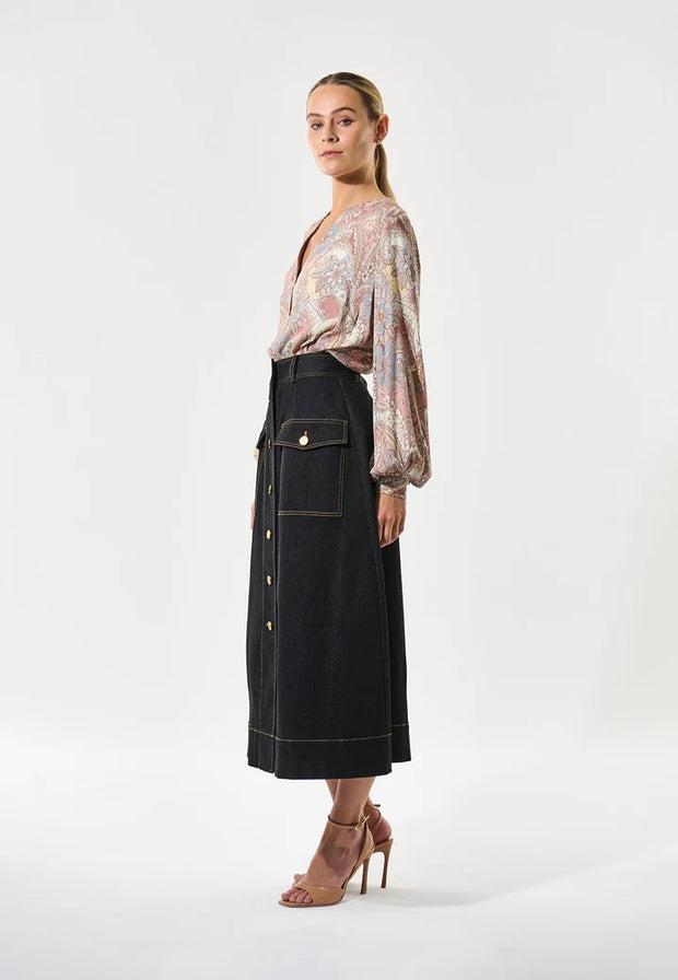 NadiaDEA EV - Sayo Dark Rose - Blouse with Balloon Sleeves - Dea Kudibal